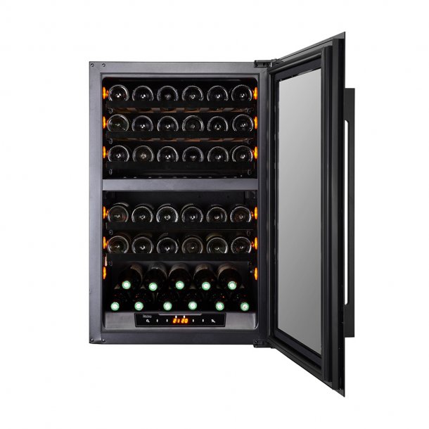 Pevino Majestic 42 bottles - Dual zone - Black glass front - Integrated