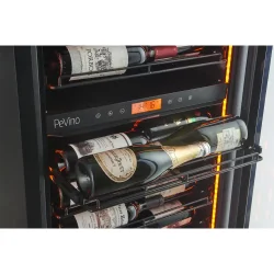 Pevino MS Noble 152 flasker - Metalhylder -  2 zoner - Sort