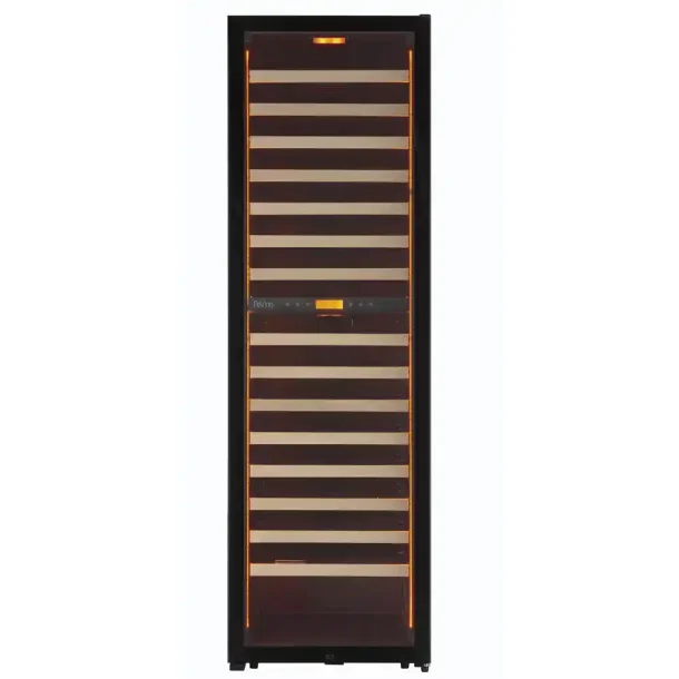 Pevino MS Noble 152 flasker - Metalhylder med trfront -  2 zoner - Sort