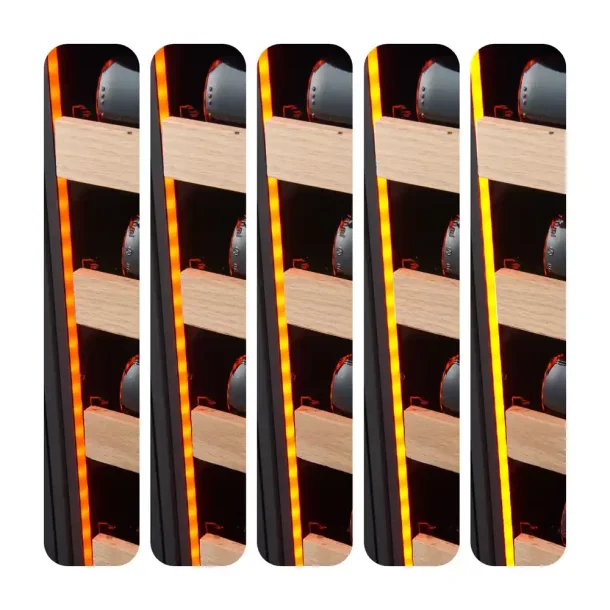 Pevino MS Noble 152 flasker - Metalhylder med trfront -  2 zoner - Sort