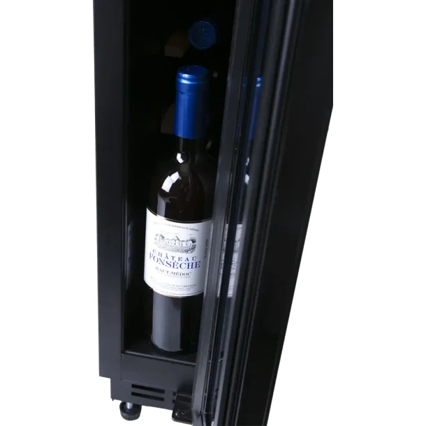 Pevino Noble 8 flasker - 1 zone - Sort glasfront