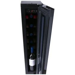 Pevino Noble 8 flasker - 1 zone - Sort glasfront