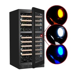 Pevino Majestic 104 flasker - 2 zoner - Sort glasfront