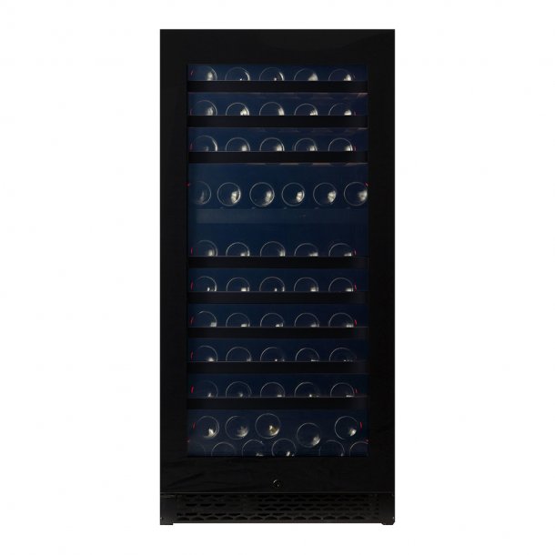 Pevino Majestic 104 flasker - 2 zoner - Sort glasfront