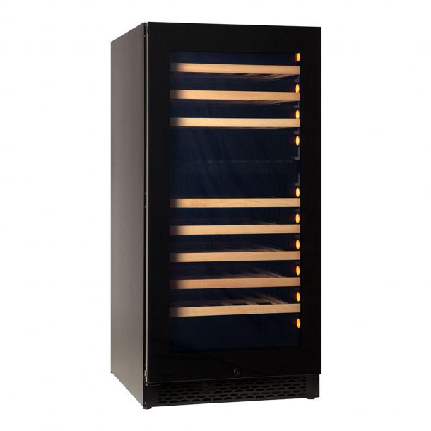 Pevino Majestic 104 flasker - 2 zoner - Sort glasfront