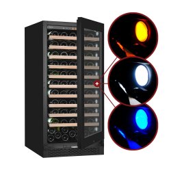 Pevino Majestic 113 flasker - 1 zone - Sort glasfront