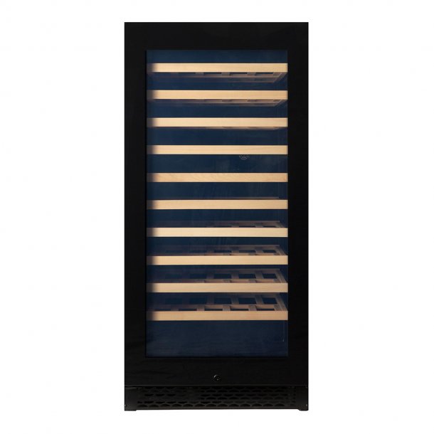 Pevino Majestic 113 flasker - 1 zone - Sort glasfront