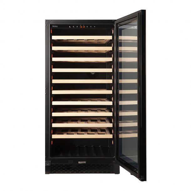 Pevino Majestic 113 flasker - 1 zone - Sort glasfront