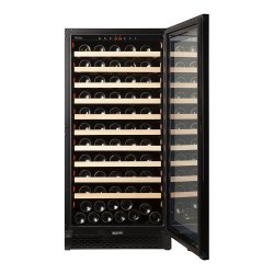 Pevino Majestic 113 flasker - 1 zone - Sort glasfront