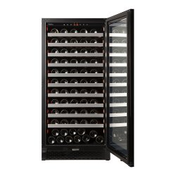 Pevino Majestic 113 flasker - 1 zone - Sort glasfront