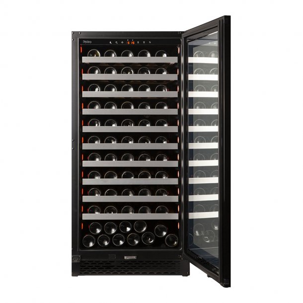 Pevino Majestic 113 flasker - 1 zone - Sort glasfront