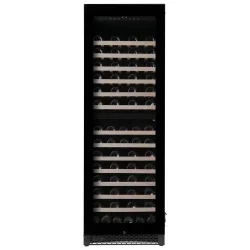 Pevino Majestic 96 flasker - 2 zoner - Sort glasfront