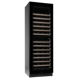 Pevino Majestic 96 flasker - 2 zoner - Sort glasfront