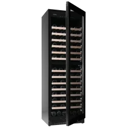 Pevino Majestic 96 flasker - 2 zoner - Sort glasfront