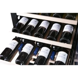 Pevino Majestic 96 flasker - 2 zoner - Sort glasfront