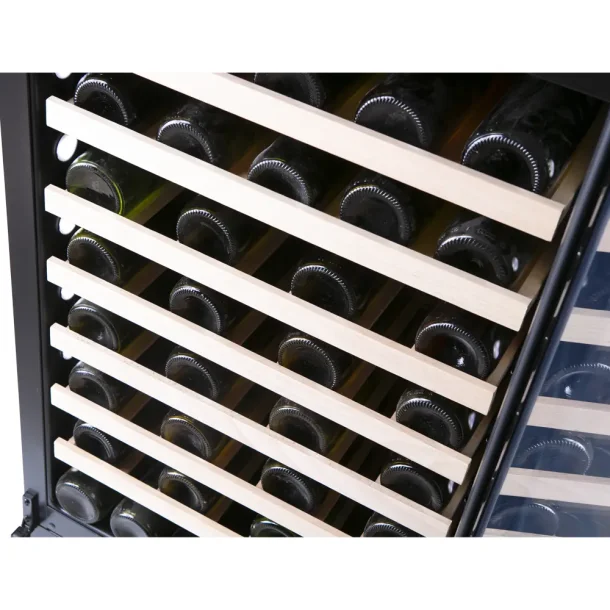 Pevino Majestic 96 flasker - 2 zoner - Sort glasfront