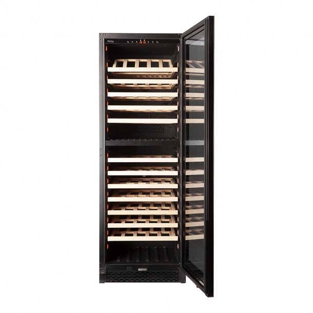 Pevino Majestic 150 bottles - 2 zones - Black glass front