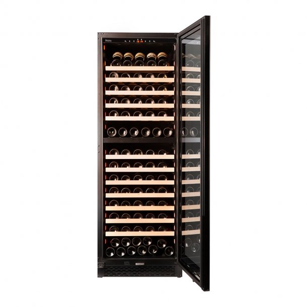 Pevino Majestic 150 bottles - 2 zones - Black glass front