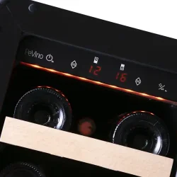 Pevino Majestic 17 flasker - 2 zoner - Sort glasfront