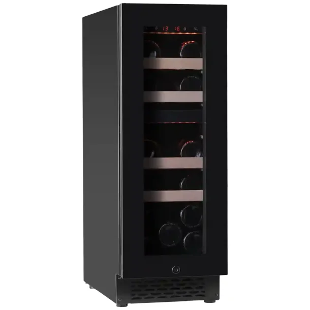 Pevino Majestic 17 flasker - 2 zoner - Sort glasfront