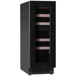 Pevino Majestic 17 flasker - 2 zoner - Sort glasfront