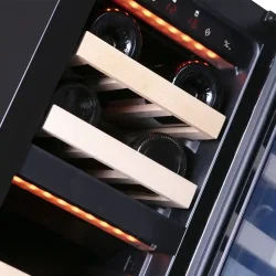 Pevino Majestic 17 flasker - 2 zoner - Sort glasfront