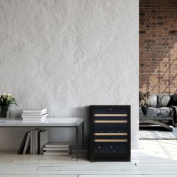 Pevino Majestic 39 bottles - 2 zones - Black glass front