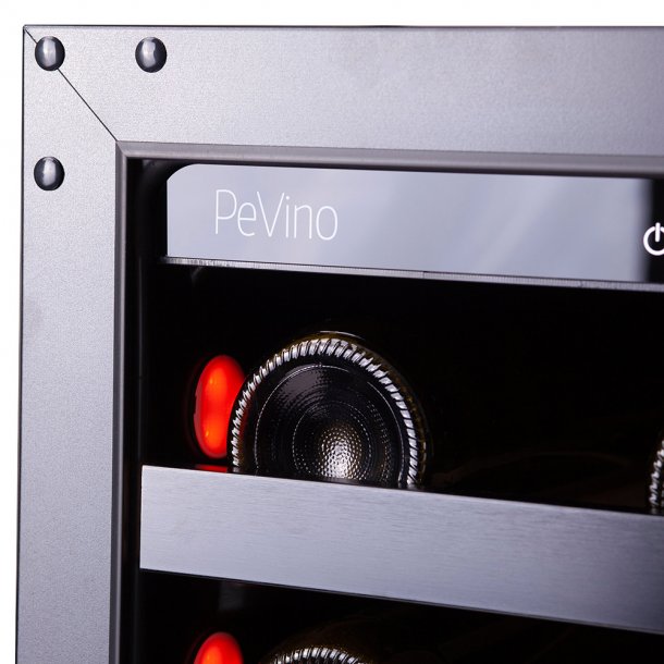 Pevino Majestic 39 flasker - 2 zoner - Rustfri stlfront