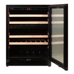 Pevino Majestic 39 bottles - 2 zones - Black glass front