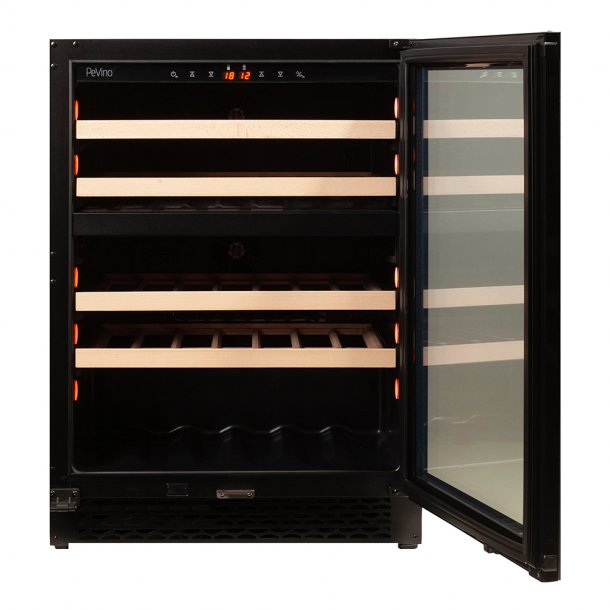 Pevino Majestic 39 bottles - 2 zones - Black glass front
