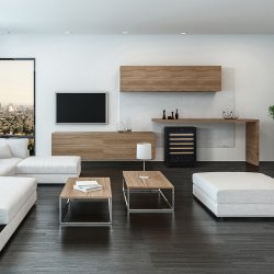 Pevino Majestic 46 bottles - 1 zone - Black Glassfront