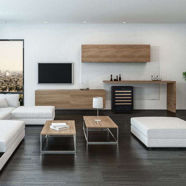 Pevino Majestic 46 bottles - 1 zone - Black Glassfront