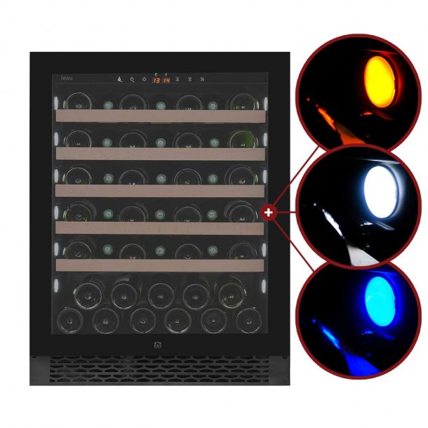 Pevino Majestic 46 bottles - 1 zone - Black Glassfront