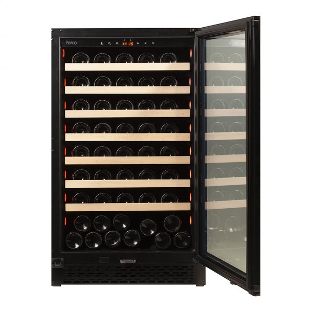 Pevino Majestic 83 flasker - 1 zone - Sort glasfront