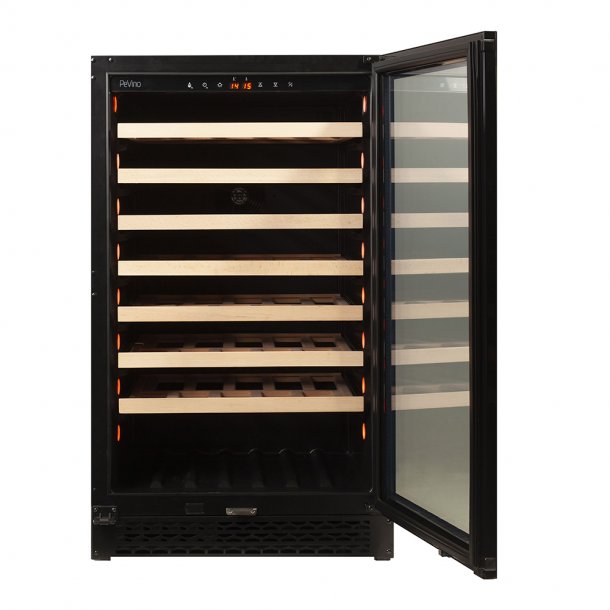 Pevino Majestic 83 flasker - 1 zone - Sort glasfront