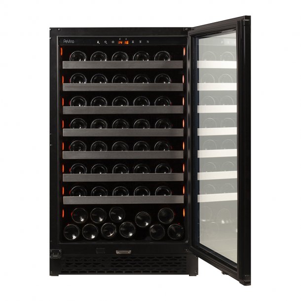 Pevino Majestic 83 flasker - 1 zone - Sort glasfront