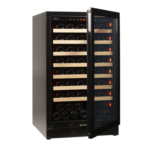 Pevino Majestic 83 flasker - 1 zone - Sort glasfront