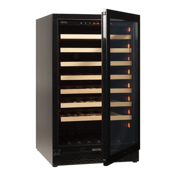 Pevino Majestic 83 flasker - 1 zone - Sort glasfront