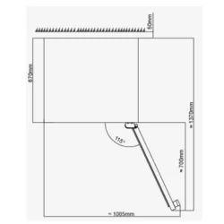 Pevino Imperial Giant 254 flasker - 2 zoner - Sort glasfront