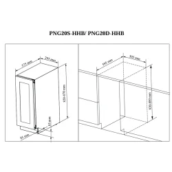Pevino Majestic 17 flasker - 2 zoner - Sort glasfront