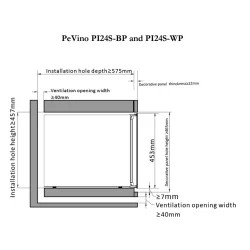 Pevino Majestic Push Open 24 flasker - 1 zone - Sort glasfront - Integrerbart