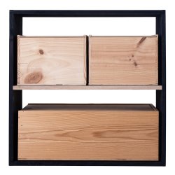 Caverack - CENZO - Faste hylder  - Egetr og sort