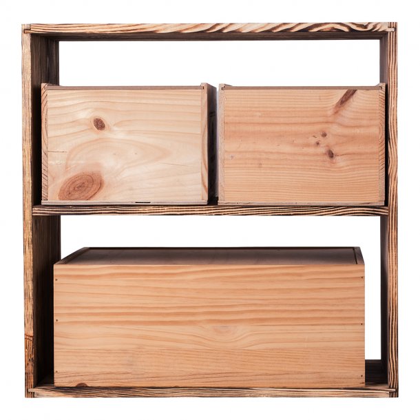 Caverack - CENZO - Faste hylder - Brndt fyrretr