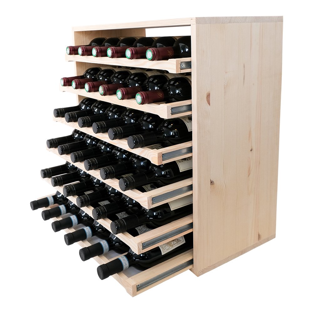 Caverack Leo 36 Bottles Pine, Swedish Wood Shelving Wine Racks