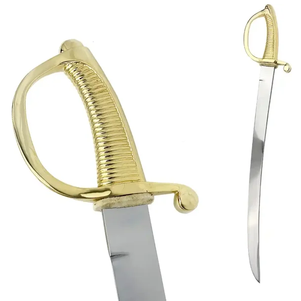 Fransk champagnesabel med 24K guldbelagt hndtag