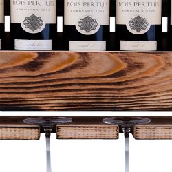 Vinobarto Freja – Legno bruciato – Per vino e calici – modello piccolo -  Vinobarto - Wineandbarrels A/S