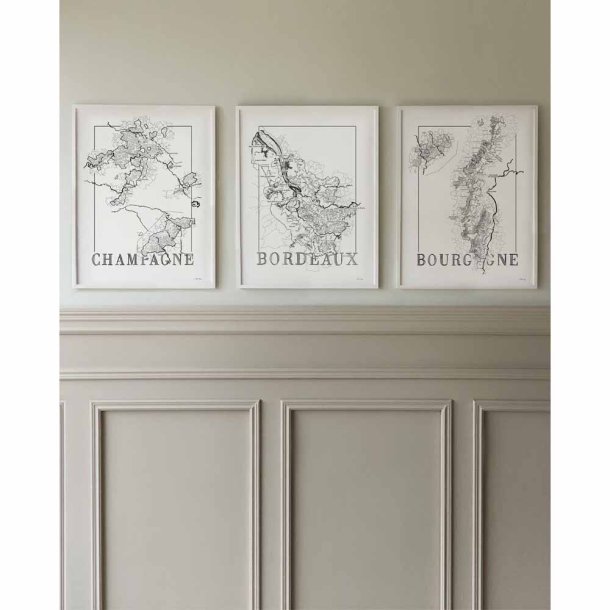 3 stk. vinplakater - Det franske st (50x70cm)