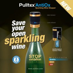 Pulltex - AntiOx - Champagne Stopper - Sort/Guld