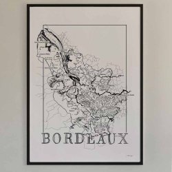 Vinplakat - Bordeaux (30x40cm)
