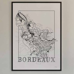 Vinplakat - Bordeaux (30x40cm)